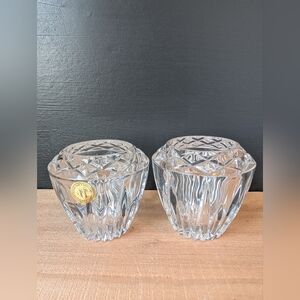 Vintage Princess House Leaded Crystal Heavy Candle Holders